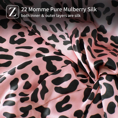22 Momme Silk Sleep Cap Leopard Print